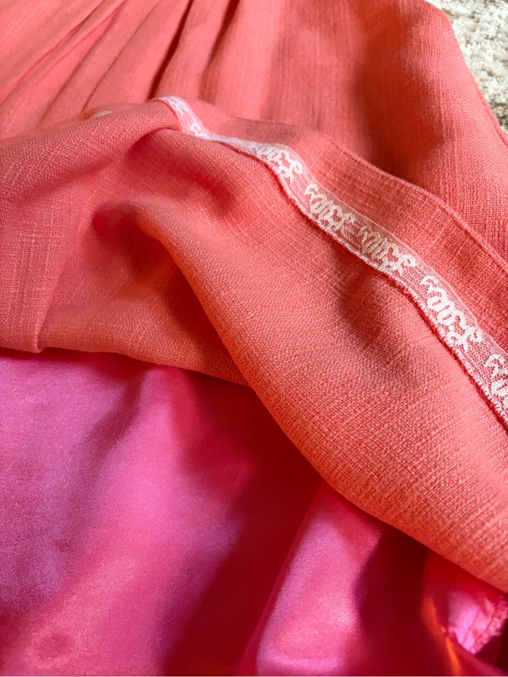 Lilly Pulitzer Parker Rosette Linen Blend Dress Coral Pink Size 0 Preppy - Picture 10 of 10